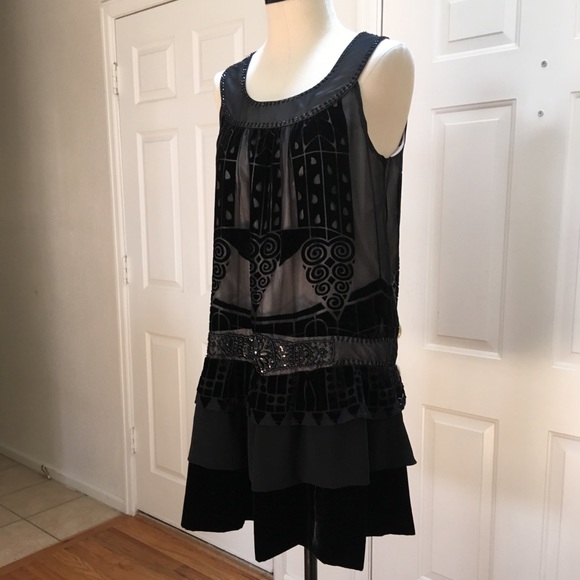 velvet flapper dress